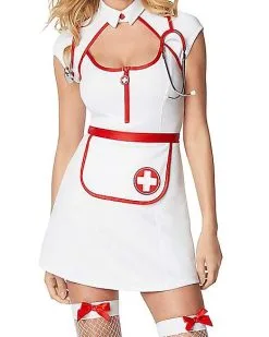 Spirit Halloween Adult Fierce Nurse Costume -Costume Themes Shop 01525898 c