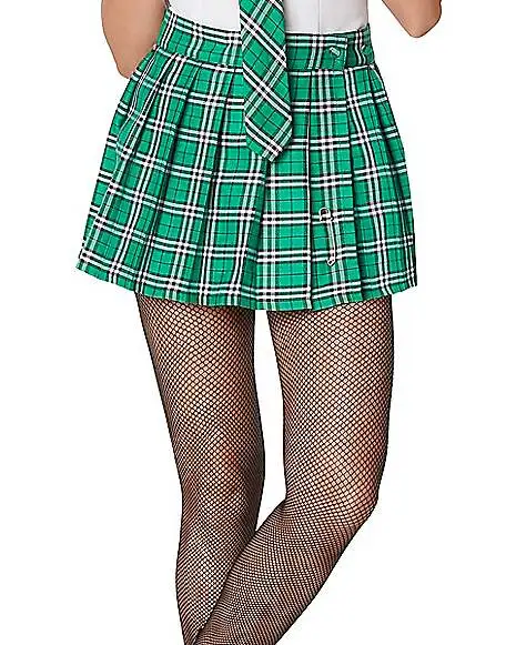 Spirit Halloween Adult Green Plaid Plus Size Skirt 3 Spirit Halloween Adult Green Plaid Plus Size Skirt
