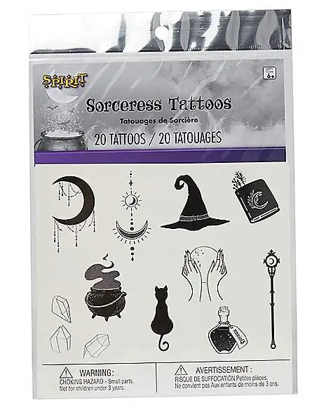 Spirit Halloween Kids Sorceress Temporary Tattoos 4 Spirit Halloween Kids Sorceress Temporary Tattoos - Image 2