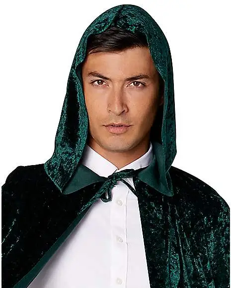 Spirit Halloween Emerald Hooded Cape 4 Spirit Halloween Emerald Hooded Cape - Image 2