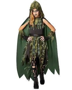 Default 26 Spirit Halloween Kids Dark Forest Enchantress Costume