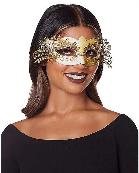 Spirit Halloween Gold Intricate Eye Mask 3 Spirit Halloween Gold Intricate Eye Mask
