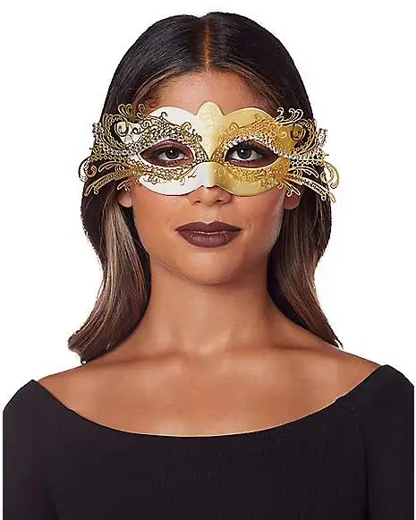 Spirit Halloween Gold Intricate Eye Mask 5 Spirit Halloween Gold Intricate Eye Mask - Image 3