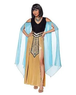 Spirit Halloween Adult Blue And Gold Cleopatra Costume
