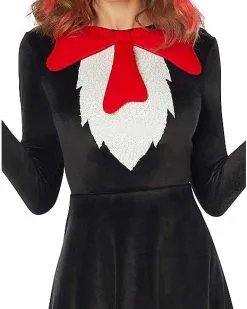 Spirit Halloween Adult Cat In The Hat Dress - Dr. Seuss -Costume Themes Shop 01532423 c