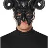 Spirit Halloween Black Horror Devil Half Mask -Costume Themes Shop 01541770 a
