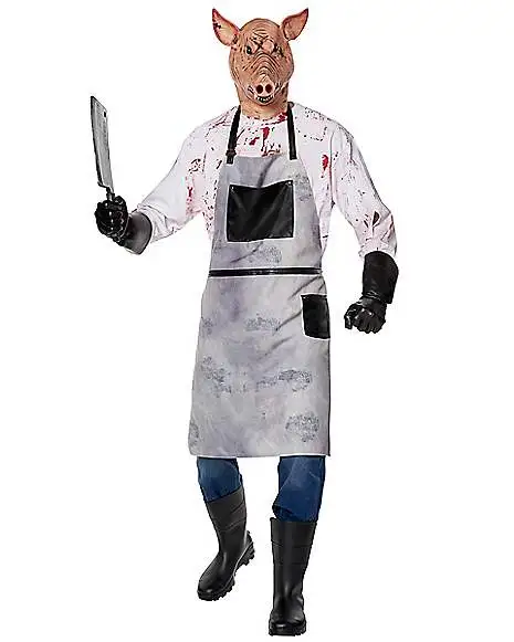 Spirit Halloween Adult Pig Butcher Costume 3 Spirit Halloween Adult Pig Butcher Costume