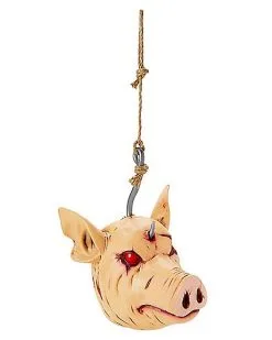 Default 16 Spirit Halloween Hanging Severed Pig Head