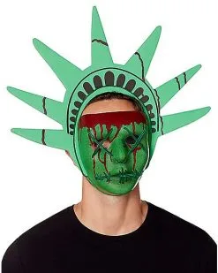Spirit Halloween EL Wire LED Lady Liberty Half Mask - The Purge 7 Spirit Halloween EL Wire LED Lady Liberty Half Mask - The Purge -Costume Themes Shop 01546357 c