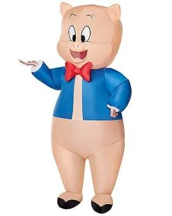 Spirit Halloween Adult Porky Pig Inflatable Costume - Looney Tunes