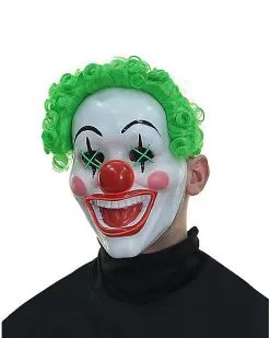 Spirit Halloween Light Up El Wire Jokes On You Clown Half Mask -Costume Themes Shop 01548684 c