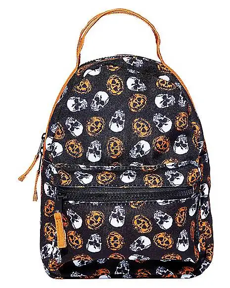 Spirit Halloween Skull And Pumpkin Mini Backpack 3 Spirit Halloween Skull And Pumpkin Mini Backpack