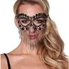 Spirit Halloween Rhinestone Fringe Eye Mask 2 Spirit Halloween Rhinestone Fringe Eye Mask -Costume Themes Shop 01549732 a