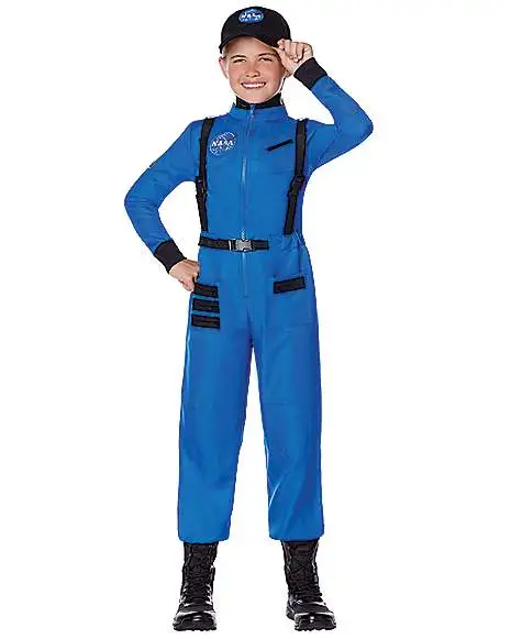 Spirit Halloween Kids Blue Astronaut Jumpsuit - NASA 3 Spirit Halloween Kids Blue Astronaut Jumpsuit - NASA