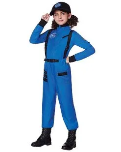 Spirit Halloween Kids Blue Astronaut Jumpsuit - NASA 8 Spirit Halloween Kids Blue Astronaut Jumpsuit - NASA -Costume Themes Shop 01551589 d