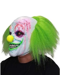 Spirit Halloween Neon Green Hair Clown Full Mask 7 Spirit Halloween Neon Green Hair Clown Full Mask -Costume Themes Shop 01551944 b