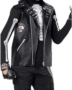 Spirit Halloween Kids Dark Rebel Punk Skeleton Costume -Costume Themes Shop 01552132 c