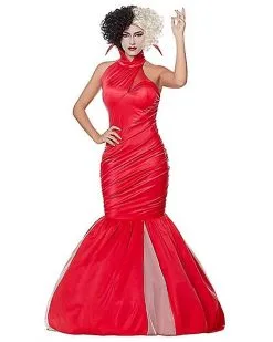 Spirit Halloween Adult Red Cruella Dress - Disney Cruella