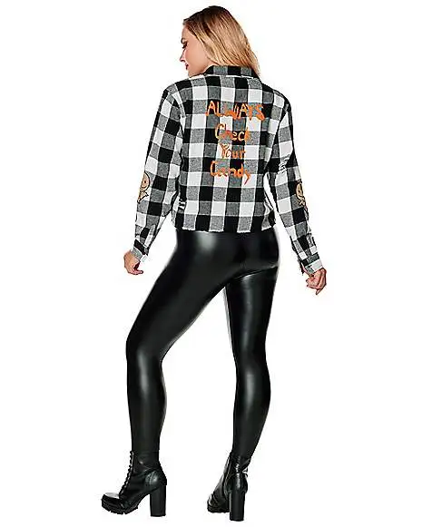 Spirit Halloween Adult Plus Size Flannel Shirt - Trick 'r Treat 4 Spirit Halloween Adult Plus Size Flannel Shirt - Trick 'r Treat - Image 2