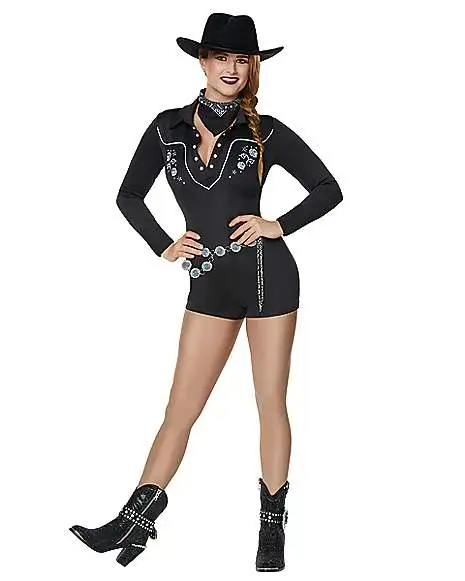 Spirit Halloween Adult Western Cutie Romper Costume 3 Spirit Halloween Adult Western Cutie Romper Costume