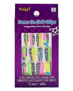 Spirit Halloween '80s Press On Nails -Costume Themes Shop 01564392 c
