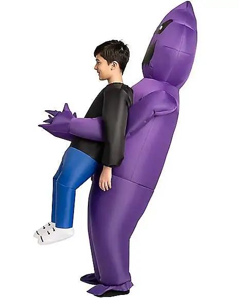 Spirit Halloween Kids Light-Up Purple Ghoul Pick-Me-Up Inflatable Costume 4 Spirit Halloween Kids Light-Up Purple Ghoul Pick-Me-Up Inflatable Costume - Image 2