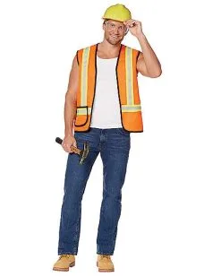 Spirit Halloween Construction Worker Costume Kit