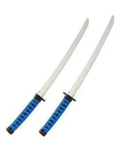 Spirit Halloween Kids Blue Ninja Swords With Harness -Costume Themes Shop 01567940 c