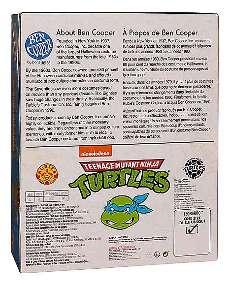 Spirit Halloween Adult Leonardo Teenage Mutant Ninja Turtles Costume Kit - Ben Cooper 4 Spirit Halloween Adult Leonardo Teenage Mutant Ninja Turtles Costume Kit - Ben Cooper - Image 2
