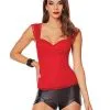 Spirit Halloween Adult Red Lace Cap Sleeve Corset -Costume Themes Shop 01572684 a