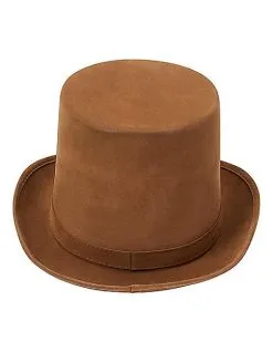 Spirit Halloween Brown Top Hat - Deluxe -Costume Themes Shop 01572973 c