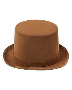 Spirit Halloween Brown Top Hat - Deluxe -Costume Themes Shop 01572973 d