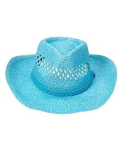 Spirit Halloween Blue Straw Cowboy Hat -Costume Themes Shop 01573013 d