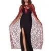 Spirit Halloween Adult Burgundy Lace Cape 1 Spirit Halloween Adult Burgundy Lace Cape -Costume Themes Shop 01574193 a