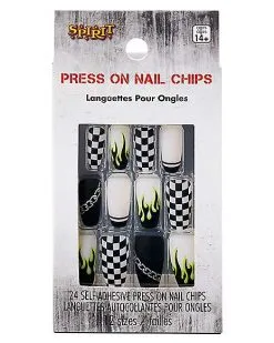 Spirit Halloween Punk Rock Press On Nails -Costume Themes Shop 01575158 c