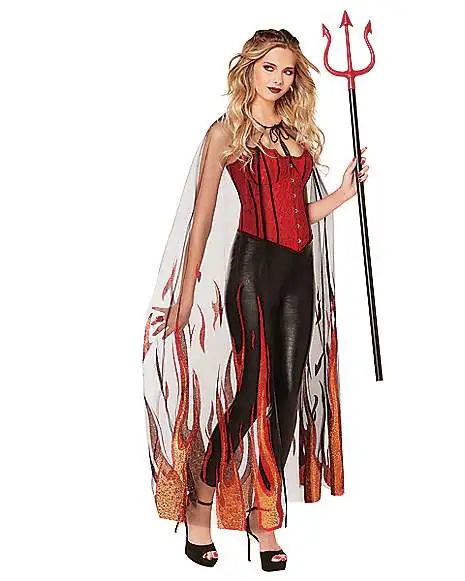 Spirit Halloween Adult Gothic Devil Cape 3 Spirit Halloween Adult Gothic Devil Cape