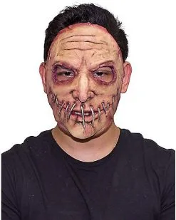 Spirit Halloween Stitched Smile Half Mask