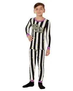 Spirit Halloween Kids Beetlejuice Pajama Set