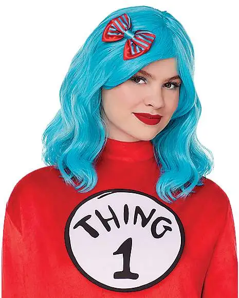 Spirit Halloween Long Thing 1 And Thing 2 Wig - Dr. Seuss 3 Spirit Halloween Long Thing 1 And Thing 2 Wig - Dr. Seuss