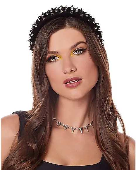 Spirit Halloween Kids Studded Black Headband 3 Spirit Halloween Kids Studded Black Headband
