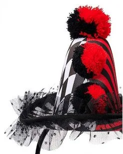 Spirit Halloween Scary Clown Mini Hat Headband -Costume Themes Shop 01582360 c