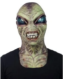 Spirit Halloween Green Alien Full Mask