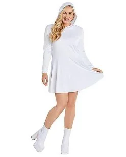 Spirit Halloween Adult White Long Sleeve Dress 8 Spirit Halloween Adult White Long Sleeve Dress -Costume Themes Shop 01586270 c