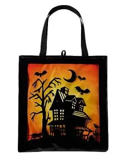 Spirit Halloween Haunted House Candy Window Tote Bag