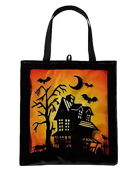 Spirit Halloween Haunted House Candy Window Tote Bag 3 Spirit Halloween Haunted House Candy Window Tote Bag