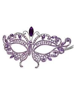 Spirit Halloween Purple Butterfly Crystal Eye Half Mask -Costume Themes Shop 01588755 d