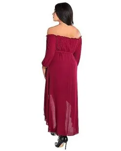 Spirit Halloween Adult Burgundy Peasant Dress -Costume Themes Shop 01589266 d