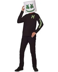 Spirit Halloween Kids Glow In The Dark Marshmello Costume Kit