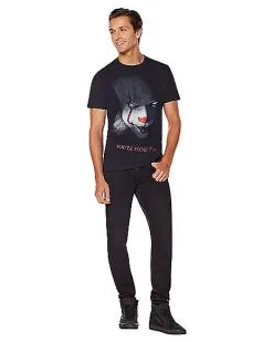 Spirit Halloween Hi Georgie Pennywise T Shirt - It 7 Spirit Halloween Hi Georgie Pennywise T Shirt - It -Costume Themes Shop 01598119 c