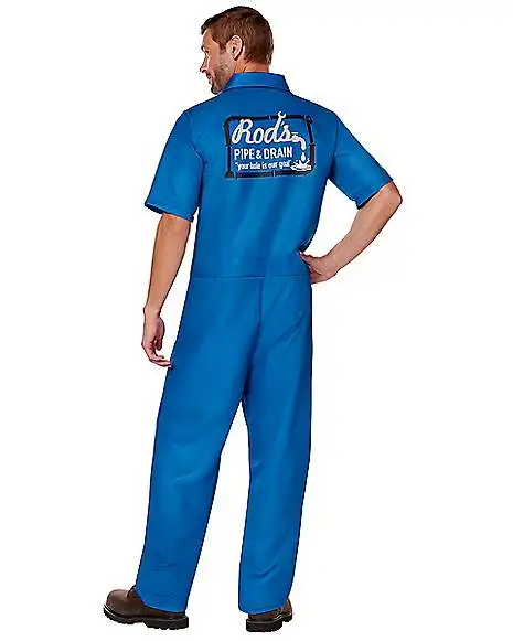 Spirit Halloween Adult Rod's Pipe And Drain Jumpsuit Costume 4 Spirit Halloween Adult Rod's Pipe And Drain Jumpsuit Costume - Image 2